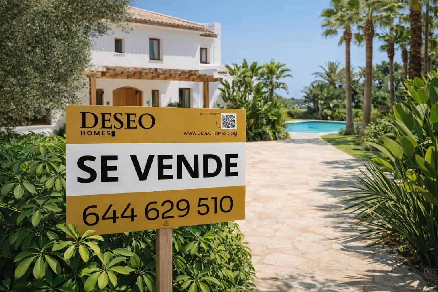 Te koop bord makelaar Deseo Homes Javea